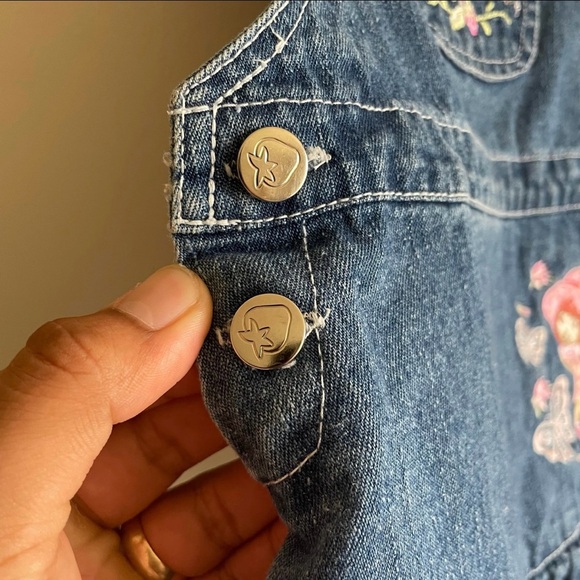 Vintage Strawberry Shortcake Dress 24M Denim Overall Rare Girls Sweet Berry Wear - Picture 5 of 11